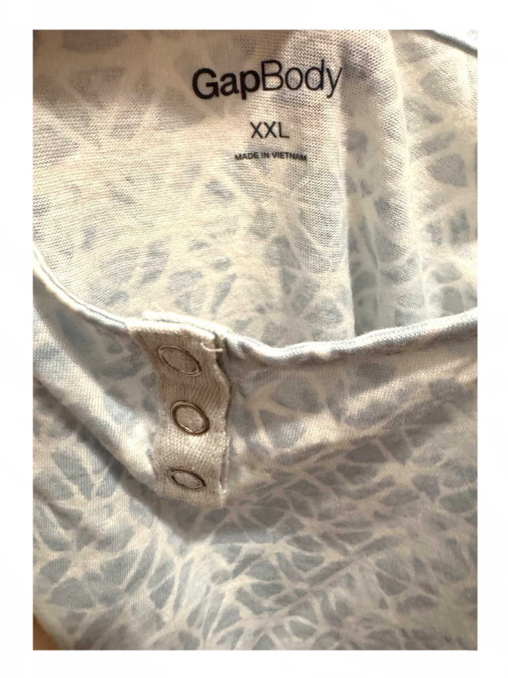 GapBody Light Blue Patterned Tank Top - Picture 3 of 4